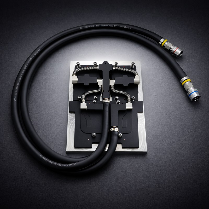 ToneCooling GB200 direct-to-chip liquid cooling kit assembly with serviceable hose and quick disconnects, manufactured in Huizhou facility